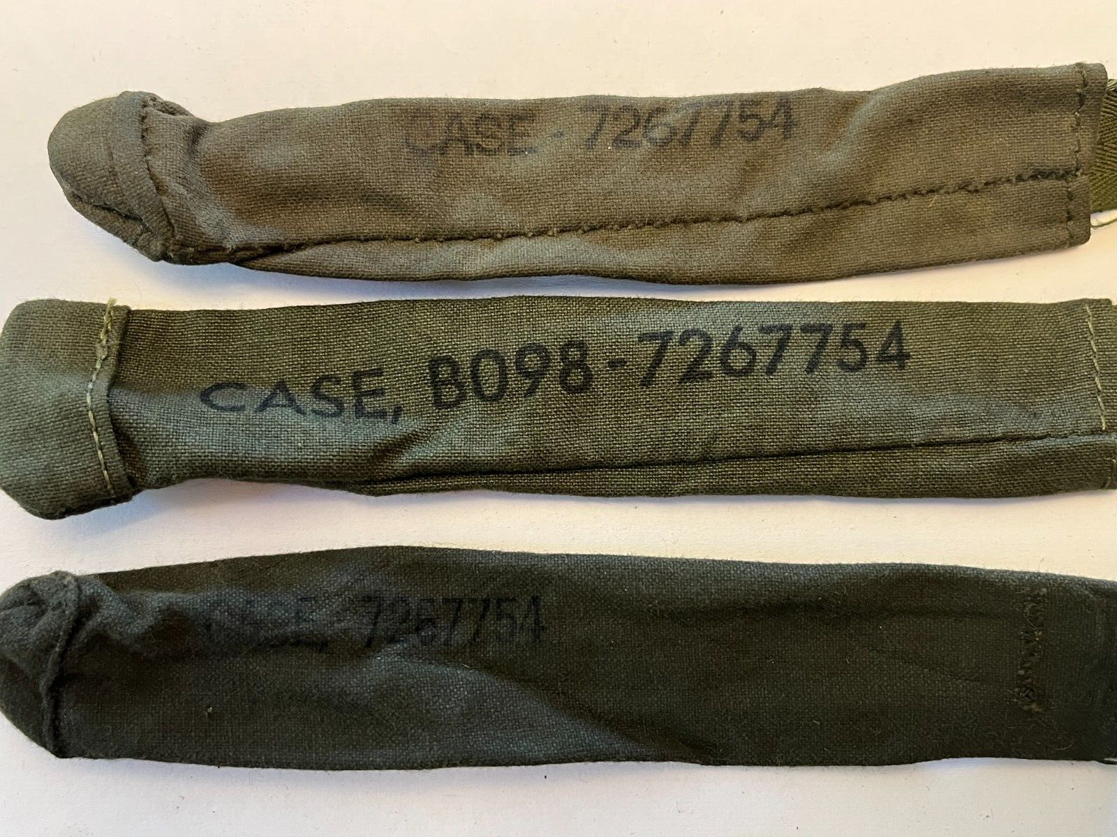 USGI 30 Cal M1 Garand  7.62 Rifle Cleaning Rod Section Pouch Green Canvas 2 Pack