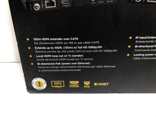 KanexPro EXT-HDBT150M HDMI 150m Extender Over HDBaseT w/Loop Out, NEW!
