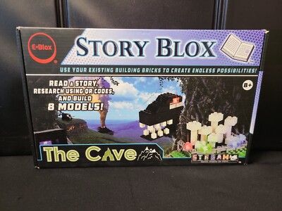 E-Blox Story Blox ''The Cave'' LED Light-Up Building Block Toy Set 8 Models - New