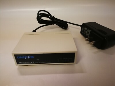Unicom Mico-Switch/5, 5 Port 10100Base-TX Switch with AC power Adapter