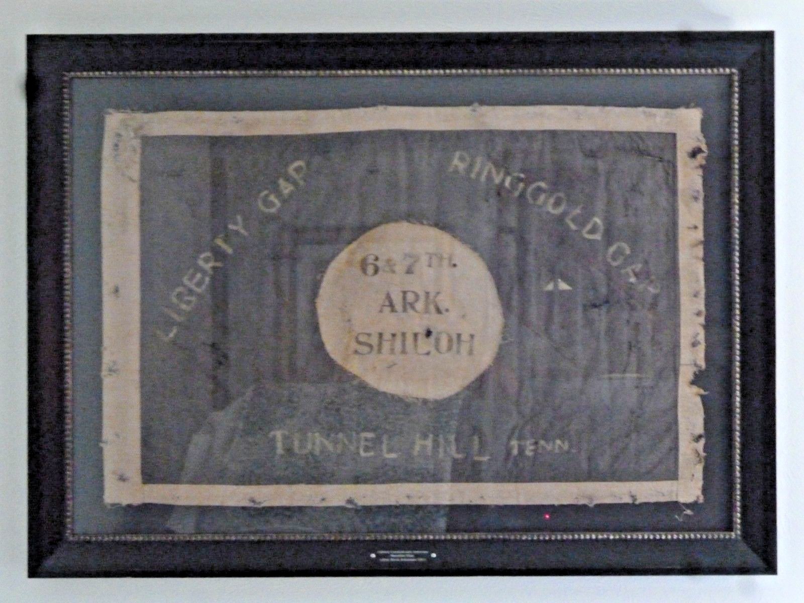 AUTHENTIC UCV HARDEE BATTLE FLAG FROM 1911 LITTLE ROCK ARKANSAS REUNION FRAMED