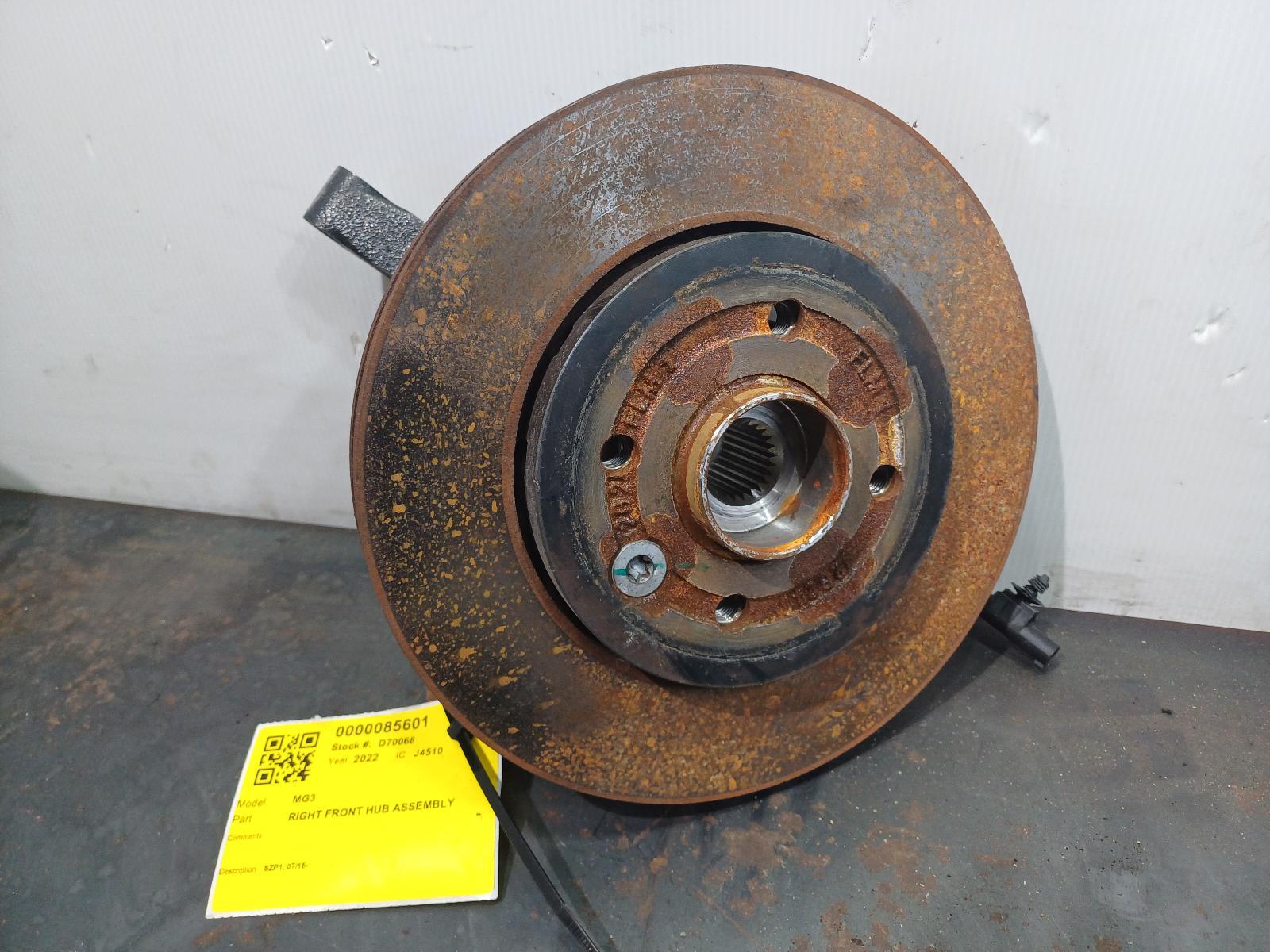 MG MG3 SZP1 07/2016-ON RIGHT FRONT HUB ASSEMBLY