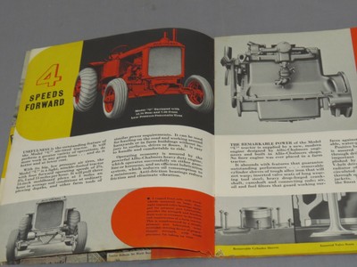 Vintage ALLIS CHALMERS model U Tractor Sales Brochure Catalog RARE 3 Plow