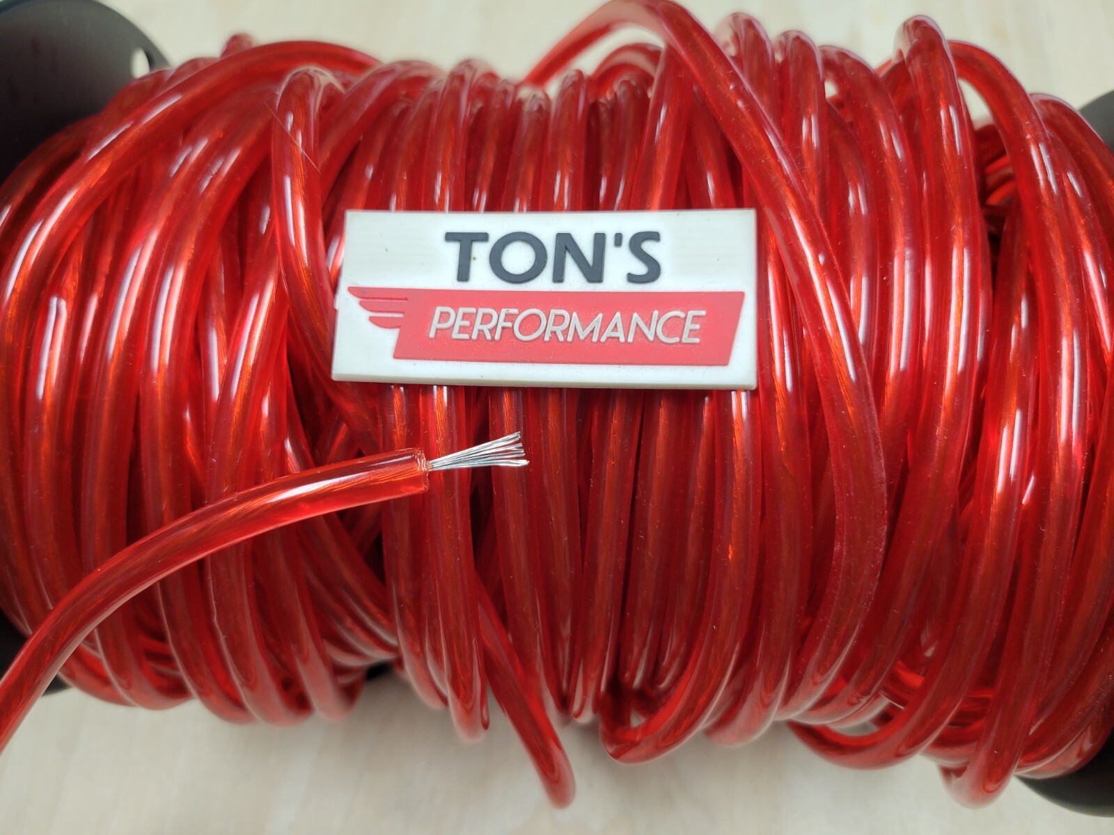 Translucent ignition Hotrod Ratrod Red 7mm Solid Core Spark Plug Wire, 20 Ft.