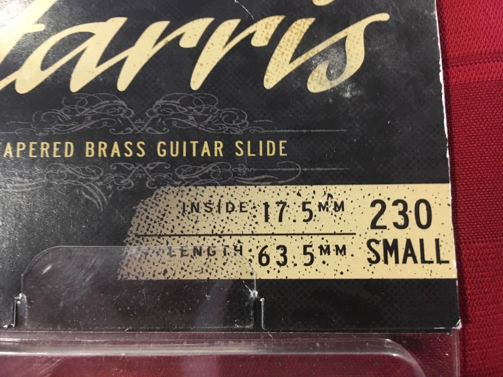 DUNLOP HARRIS TAPERED BRASS GUITAR SLIDE - 230 SMALL