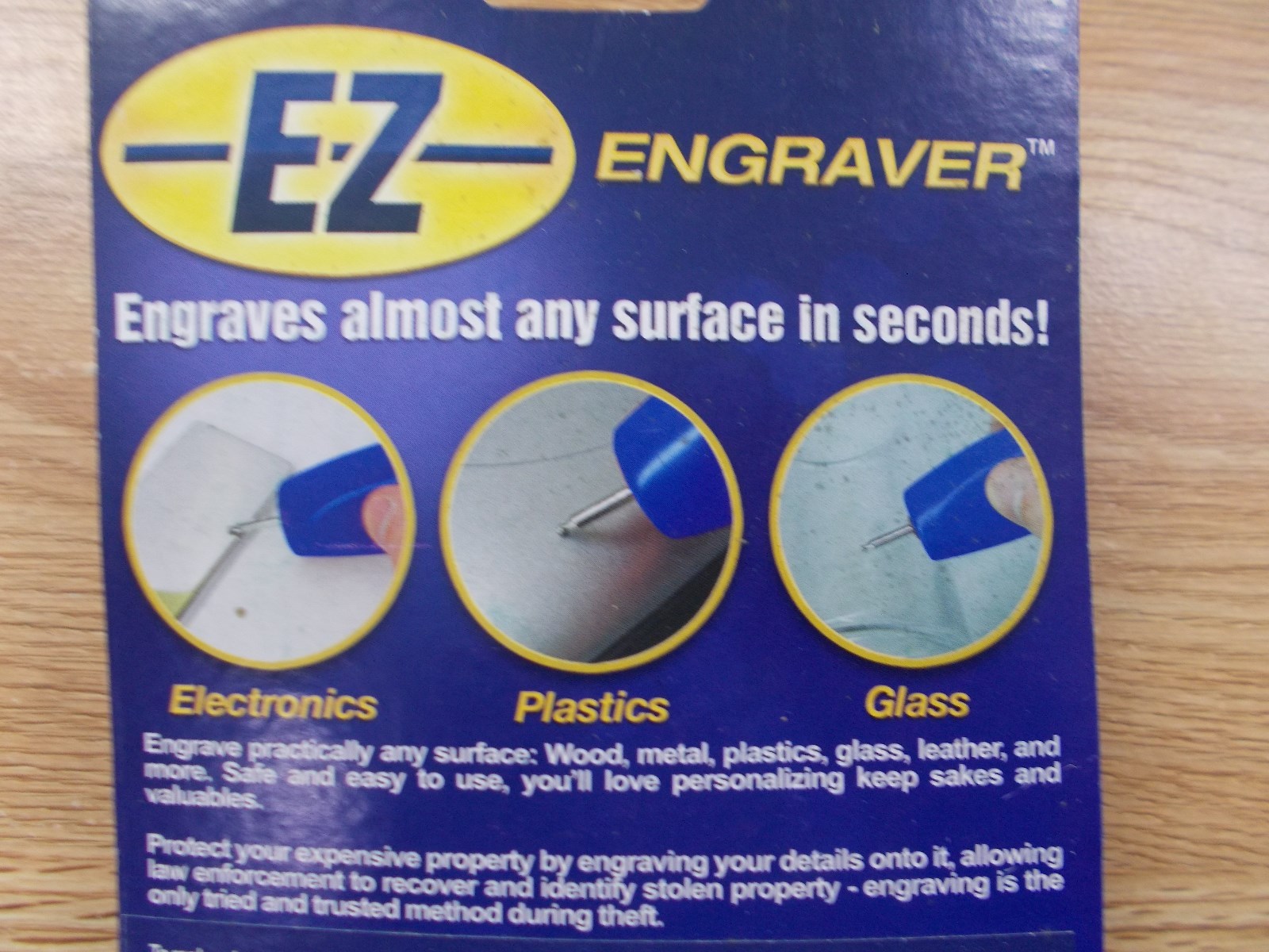 E Z Engraver  Engraves Almost Any Surface in Minutes Metal Plastic Glass or Wood