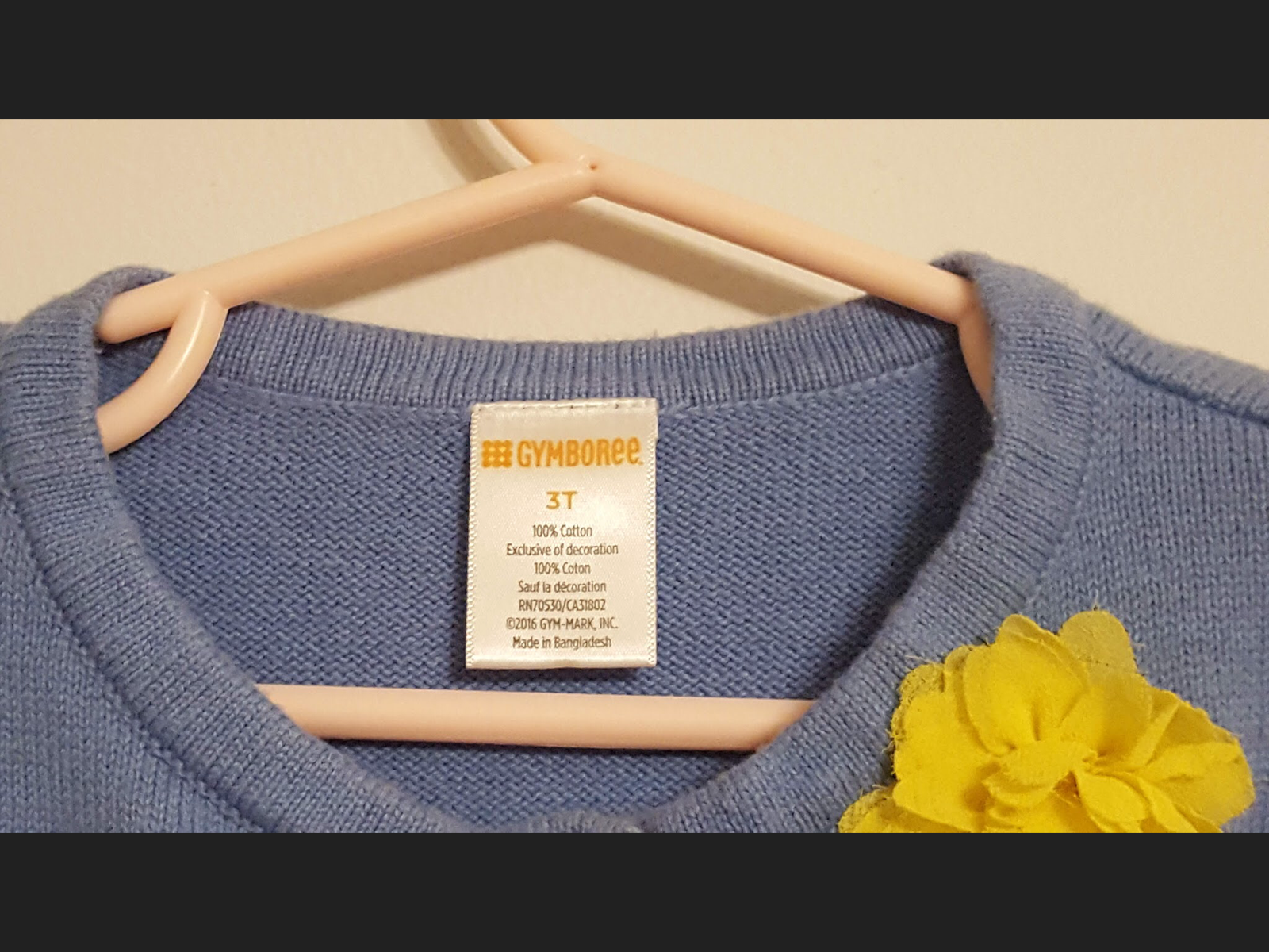 Gymboree Size 3T Blue Cardigan w/ Flower Detail! Good Condition!