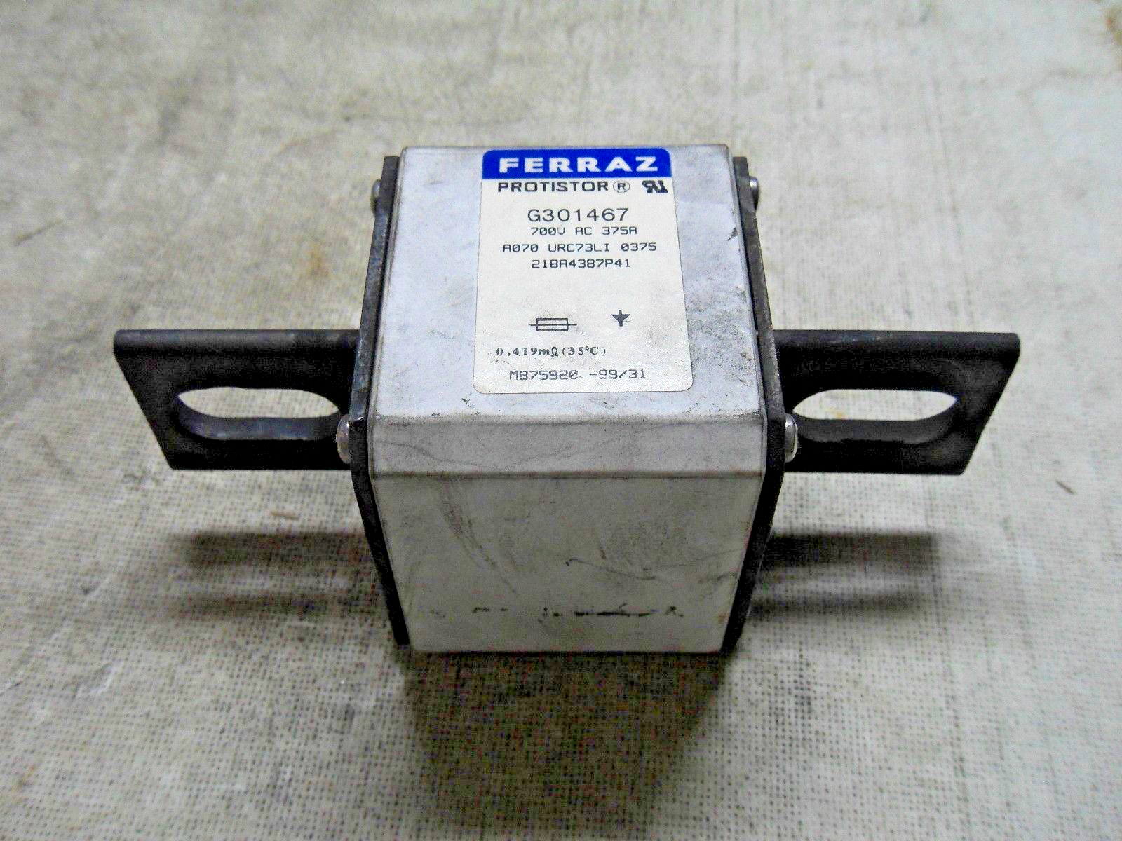 Ferraz Protistor G301467 A070URC73LI0375 700V 375A Fuse | eBay