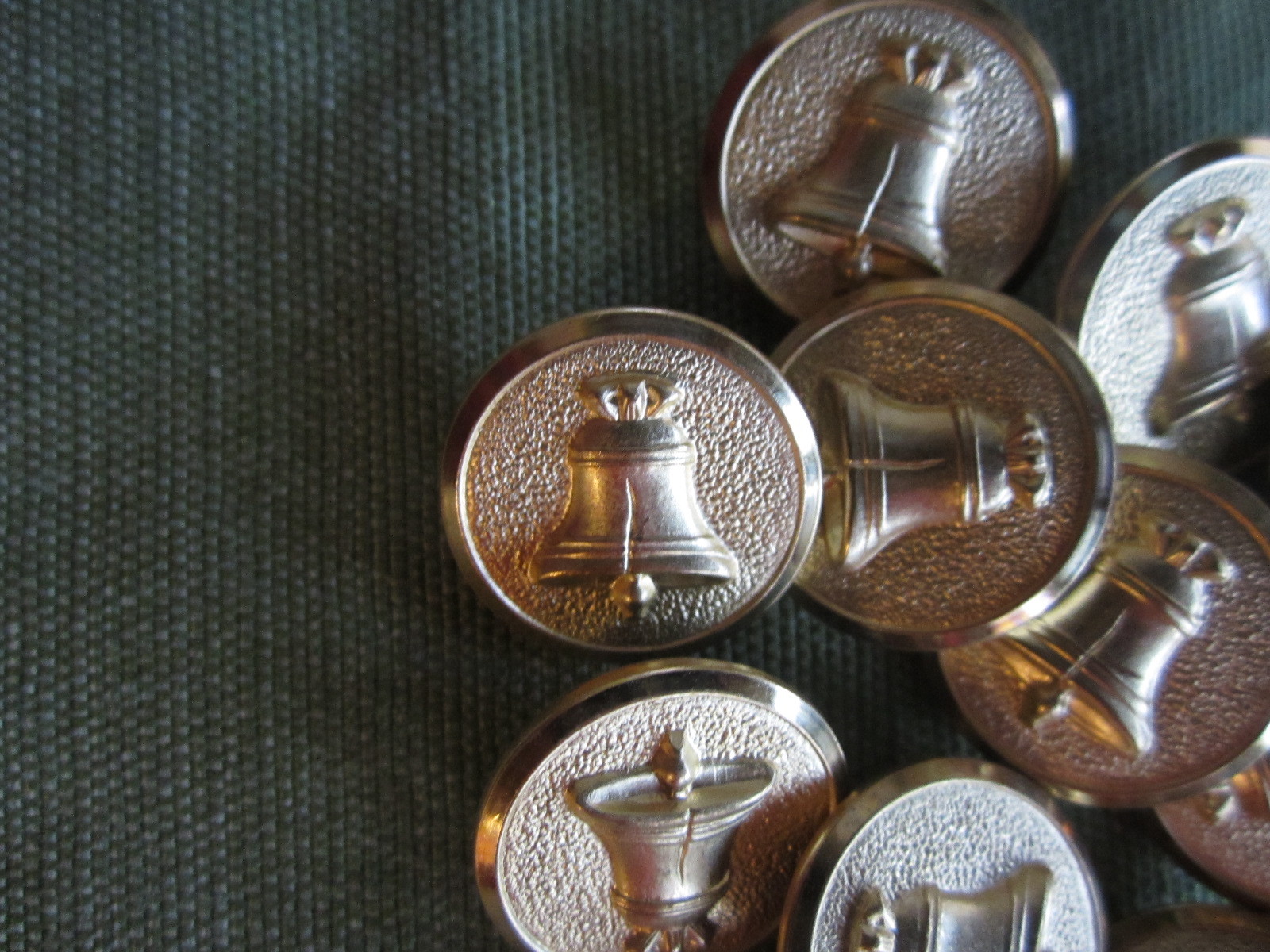 Vintage Era LIBERTY BELL Buttons WATERBURY CO's INC ~ mixed lot w/free item