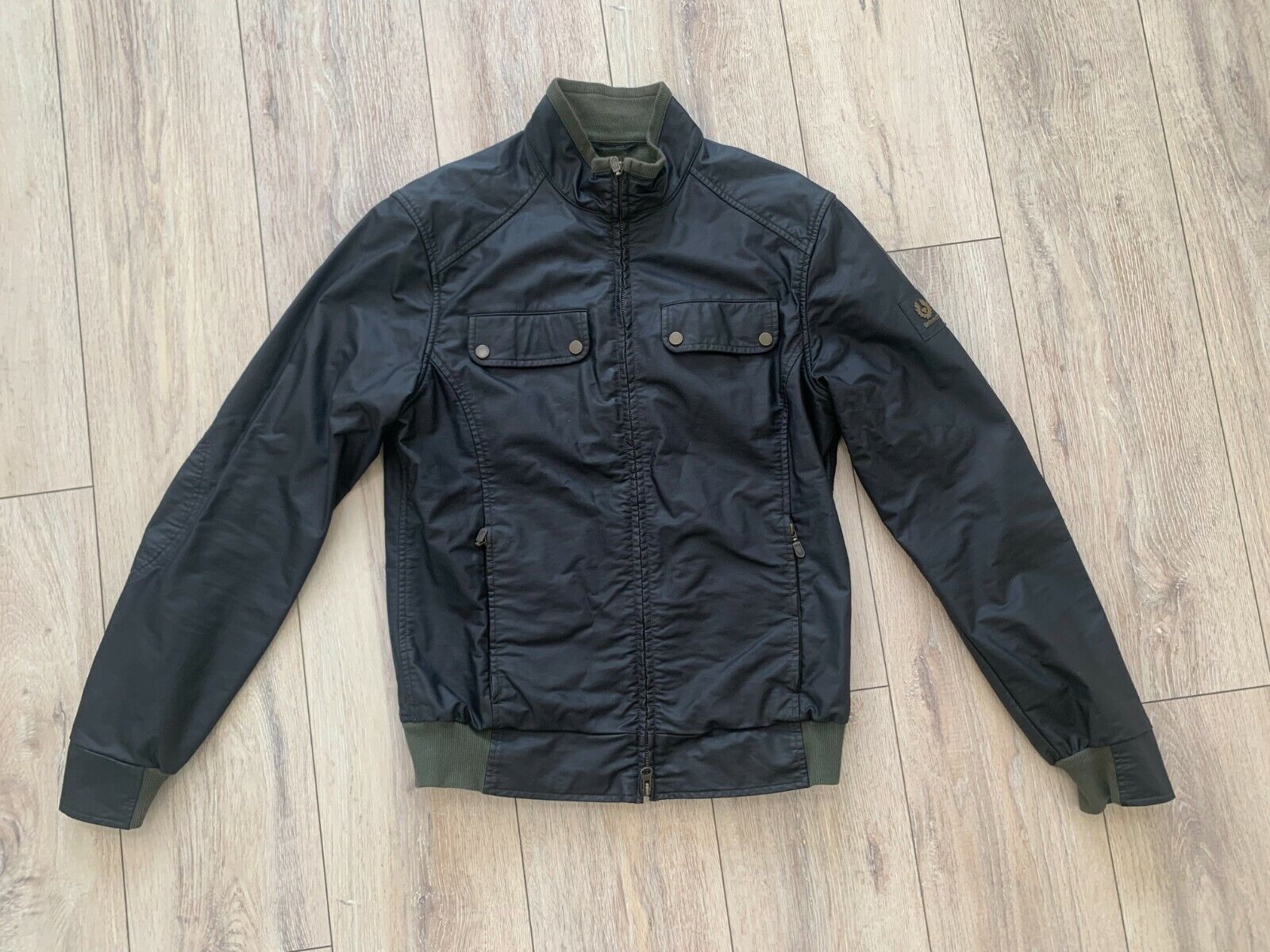 BELSTAFF H Racer Zip Rubberized Jeremy Renner Moto Biker BELSTAFF H Racer Zip Rubberized Jeremy Renner Moto Biker