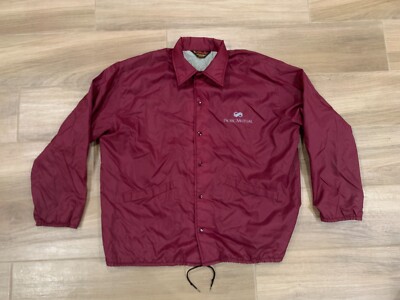 Vintage 80s Bomber Men's Jacket XL Red Pacific Mutal Logo USA Outdoor Pla-Jac