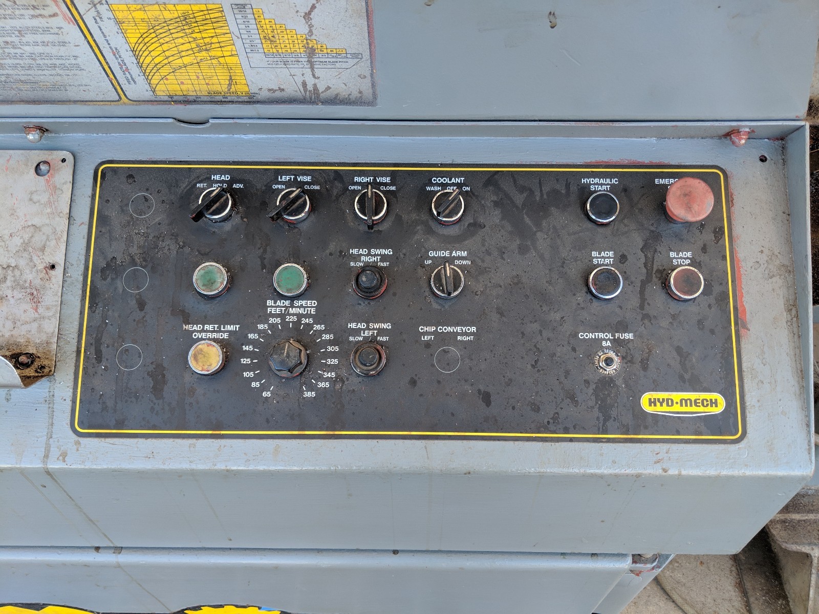 HYD-MECH V18 VERTICAL BAND SAW