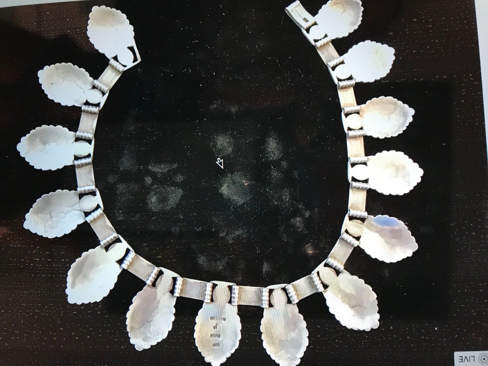 VINTAGE PERUVIAN  STERLING SILVER NECKLACE RARE AND BEAUTIFUL BY WELSCH SIGNED