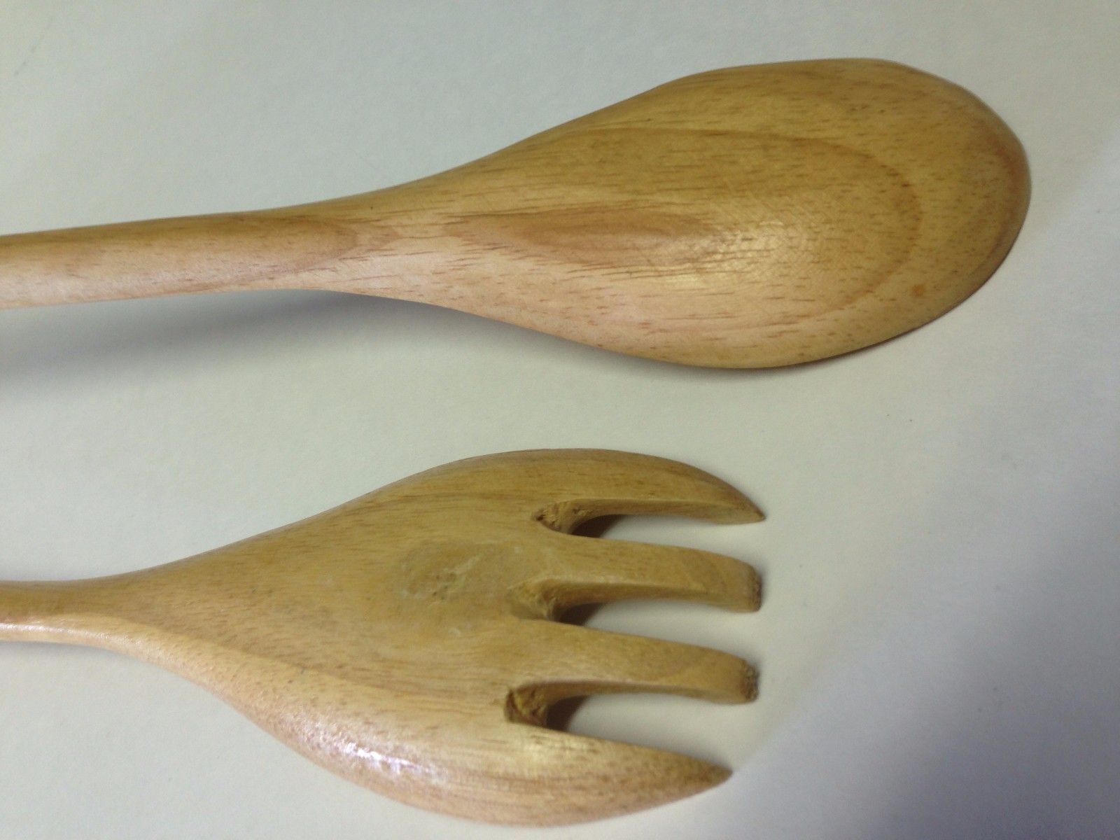 Golf Salad Fork Spoon Driver Club Ball Wood Wooden Preowned