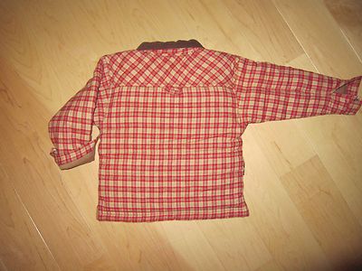 Knaben Übergangsjacke Größe 128, RotBeigeBraun kariert, ARTWORK