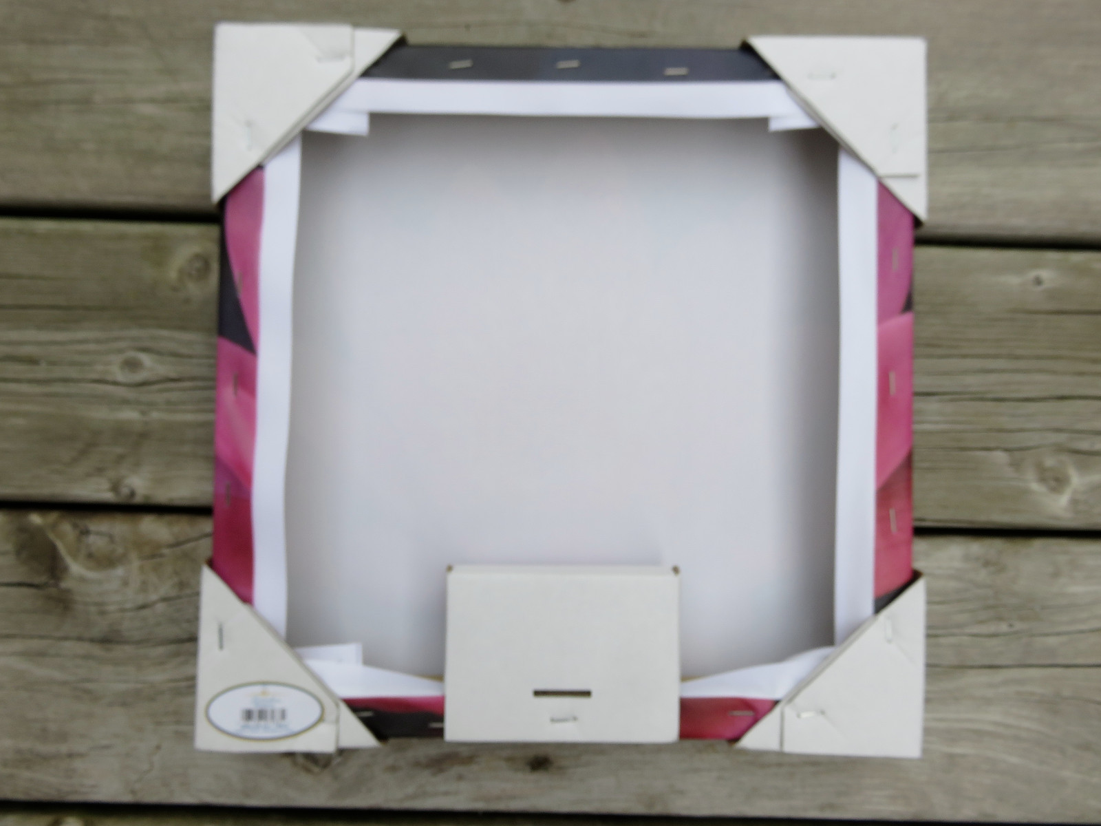 OUTDOOR CANVAS WALL PLAQUE GARDEN DECOR 12in.x12 in yard decor Pink Flower