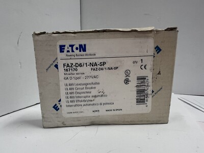 NEW Eaton NSB FAZ-D6/1-NA-SP /167170 Miniature Circuit Breakers
