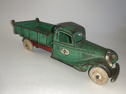 Vintage Large Size Arcade 1936 International Dump Truck-Cast Iron Toy