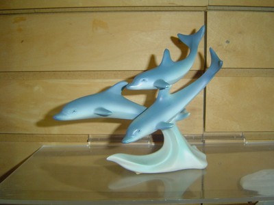 Swimming Dolphins Figurine