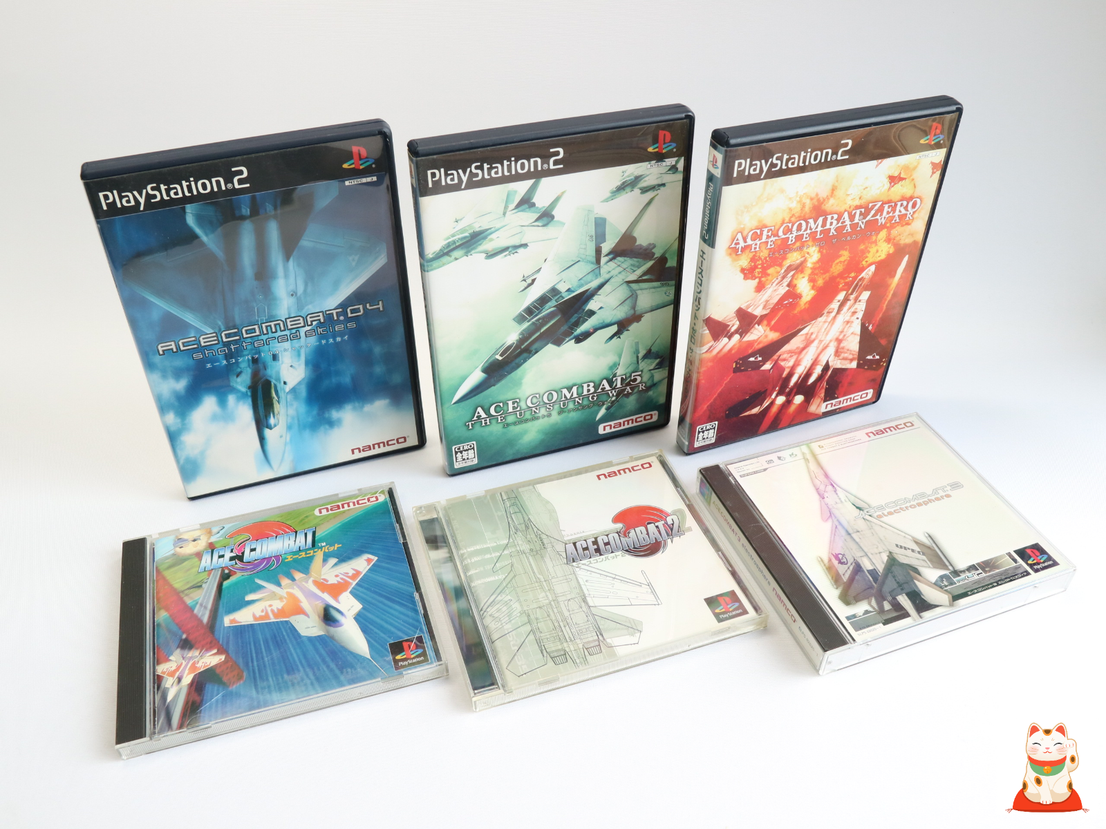 Lot 6 Ace Combat Zero 1 2 3 4 5 PS1 PS2 Playstation Namco Lot 6 Ace Combat Zero 1 2 3 4 5 PS1 PS2 Playstation Namco