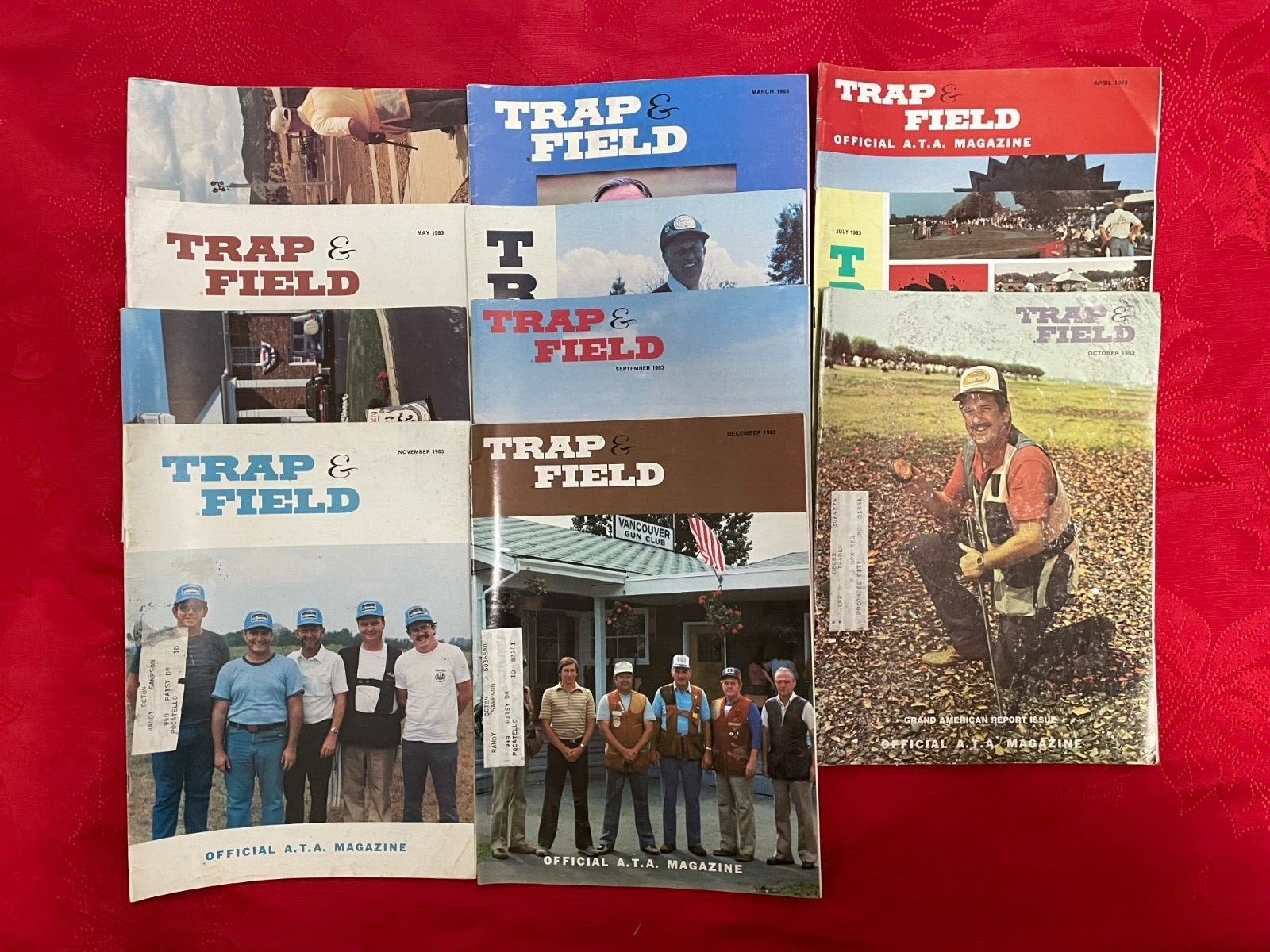 TRAP AND FIELD MAGAZINE 1983 (11 Issues) Official A.T.A. Magazine SEE DESC