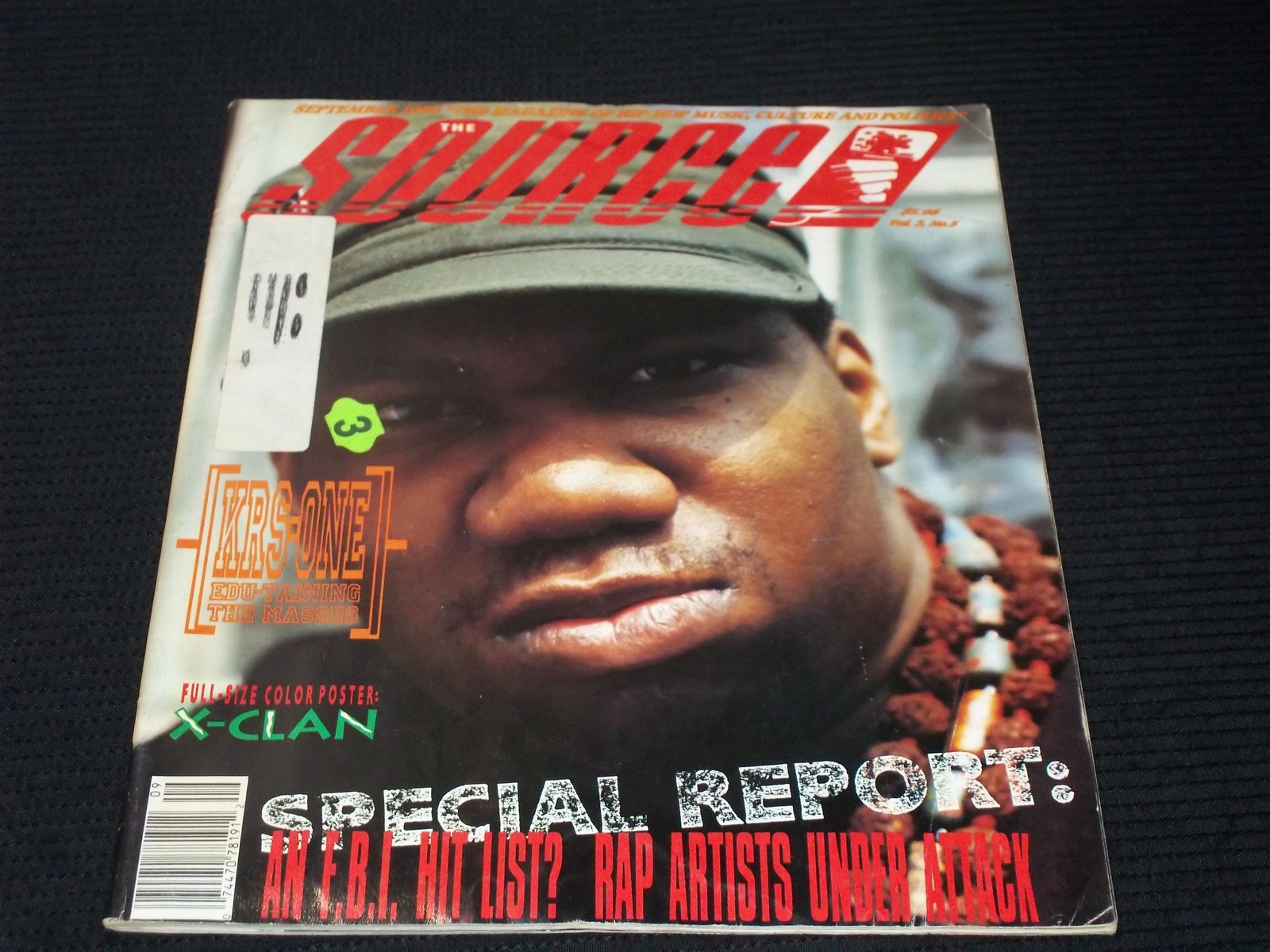 1990 SEPTEMBER THE SOURCE MAGAZINE - KRS-ONE - X-CLAN POSTER