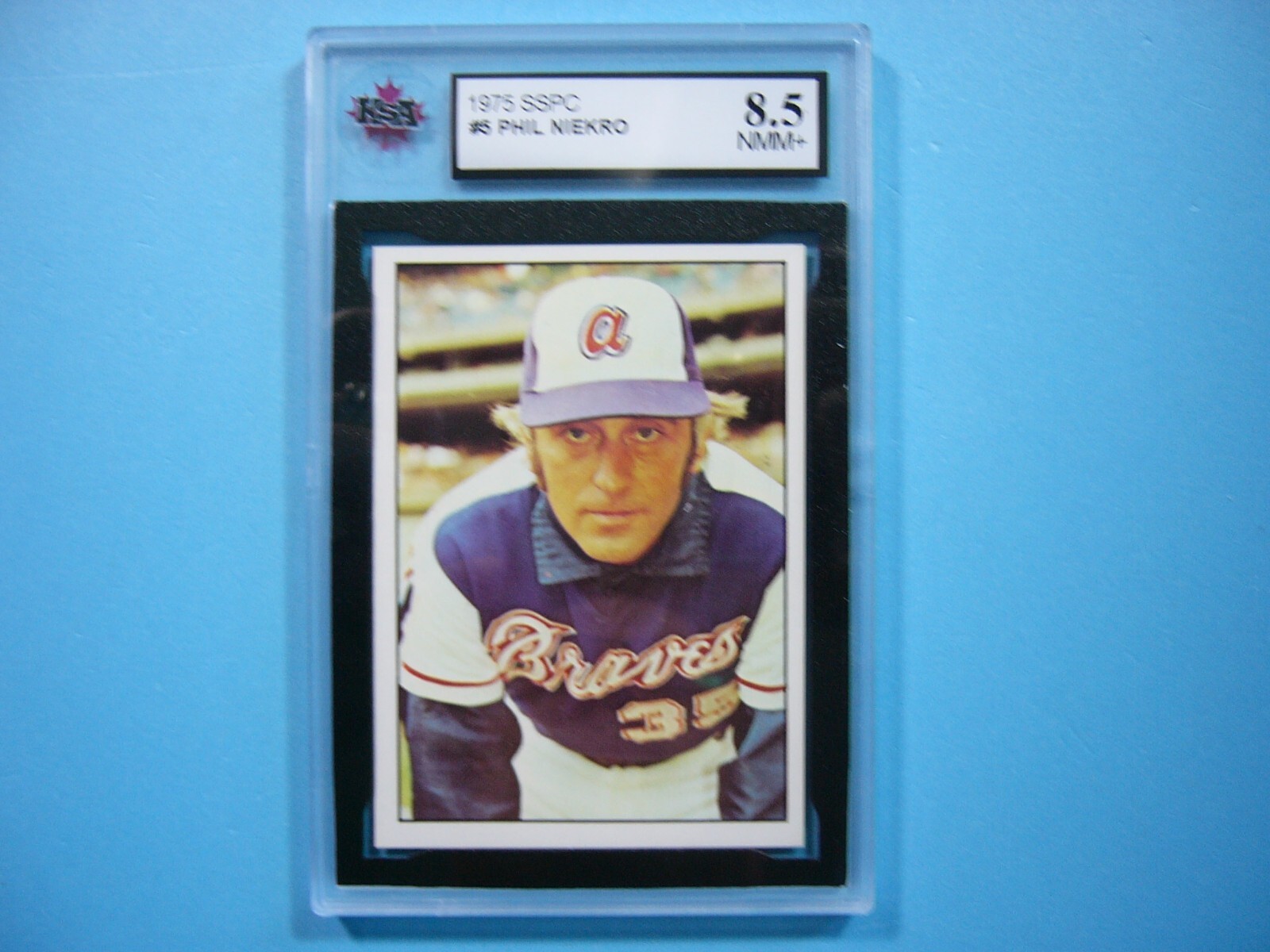 1975 SSPC MLB BASEBALL CARD #5 PHIL NIEKRO KSA 8.5 NM/MINT+
