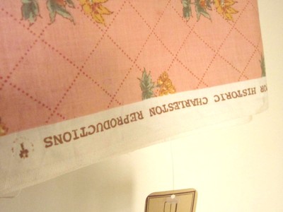 JAY YANG DESIGNS WOODCO COTTON CHINTZ FABRIC ”CHARLESTON QUILT” VINTAGE 3 Yards