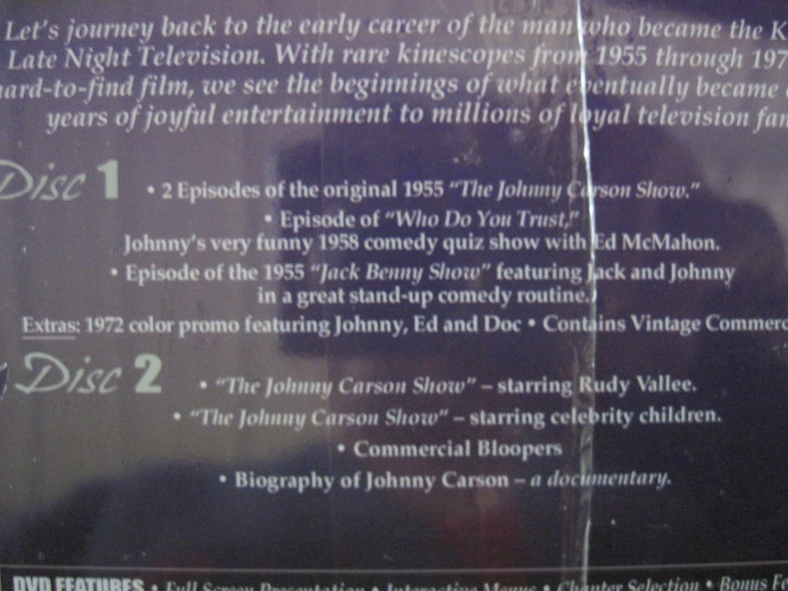 New-Here's..The Johnny Carson Show (DVD, 2008, 2-Disc Set) 2 1955 Shows+'58 Quiz