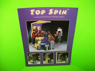 TOP SPIN Original 1996 Redemption Arcade Game Sales Flyer Vintage Promo Art