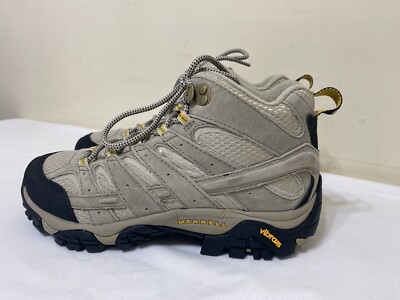 Merrell Moab 2 Vent Mid  Taupe Round Toe Hiking Boots  J06048W Women s Size 7 W