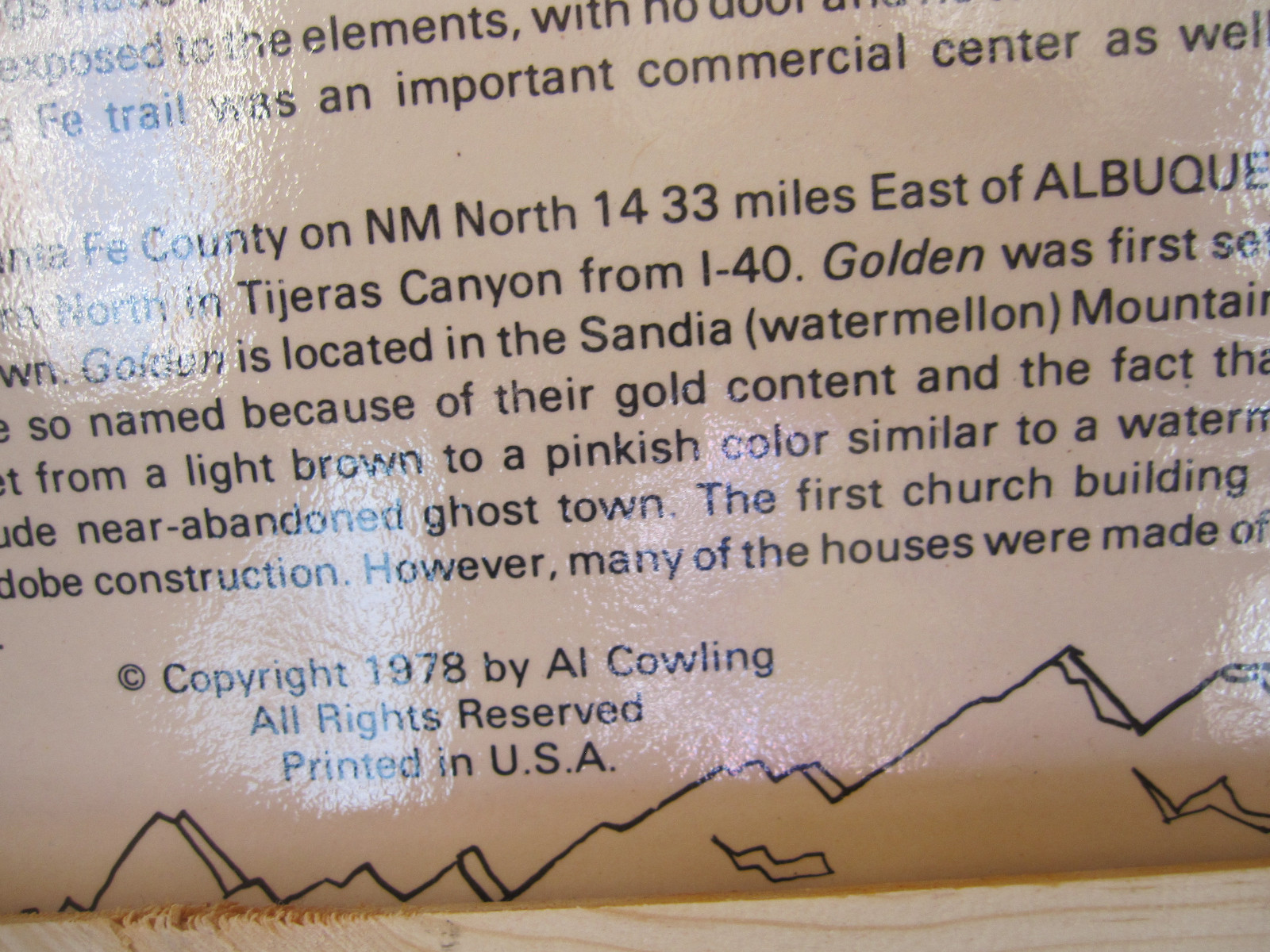 New Mexico Map of Ghost Towns & Gold Mines, 1978, preowned but looks great