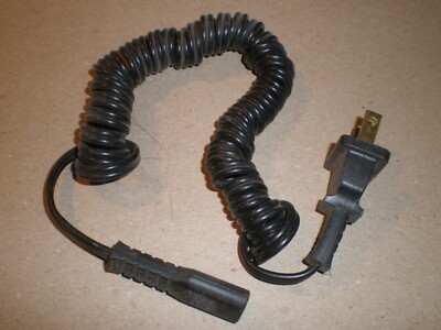 UNIVERSAL SHAVER COILED FLEXIBLE AC POWER CORD CABLE FITS MOST MODELS