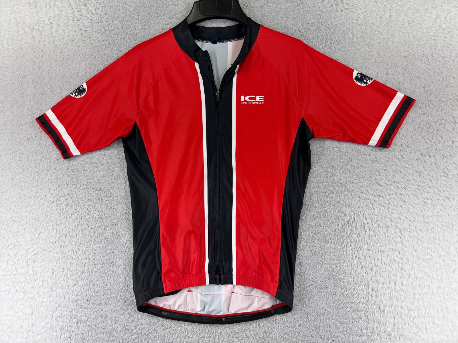 ICE Sportswear Cycling Jersey Adult Medium Red Black Full