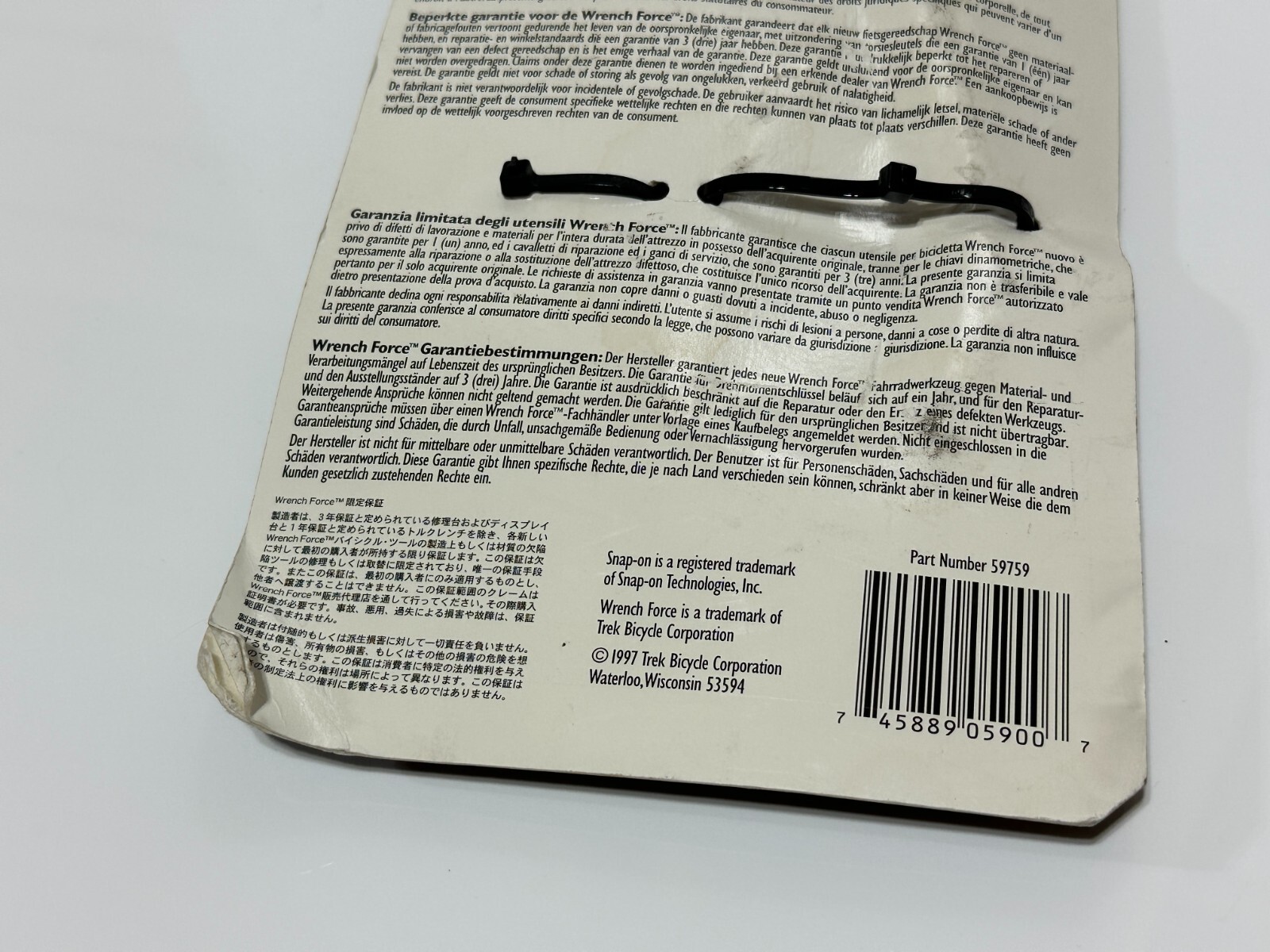 Wrench Force (by Snap-On) RARE 2pc NOS Duck Bill Diagonal Cutting Pliers Set