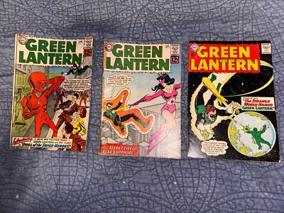 Green Lantern #13, 16, 24 Flash! DC Comics 1962 Lot of Three Comics