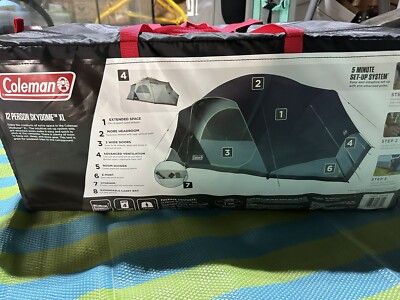 New In Box Coleman Skydome XL 12-Person Tent 20'x9'x7'. BEST DEAL