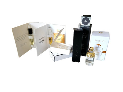 5 Perfume Samples Chanel, Clive Christian & Mind Games J'Adobe, Guerlain.  NEW