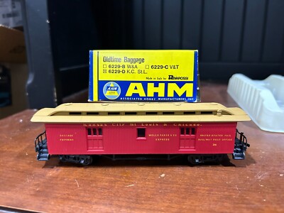HO Scale AHM Kansas City St. Louis & Chicago Old Time baggage car