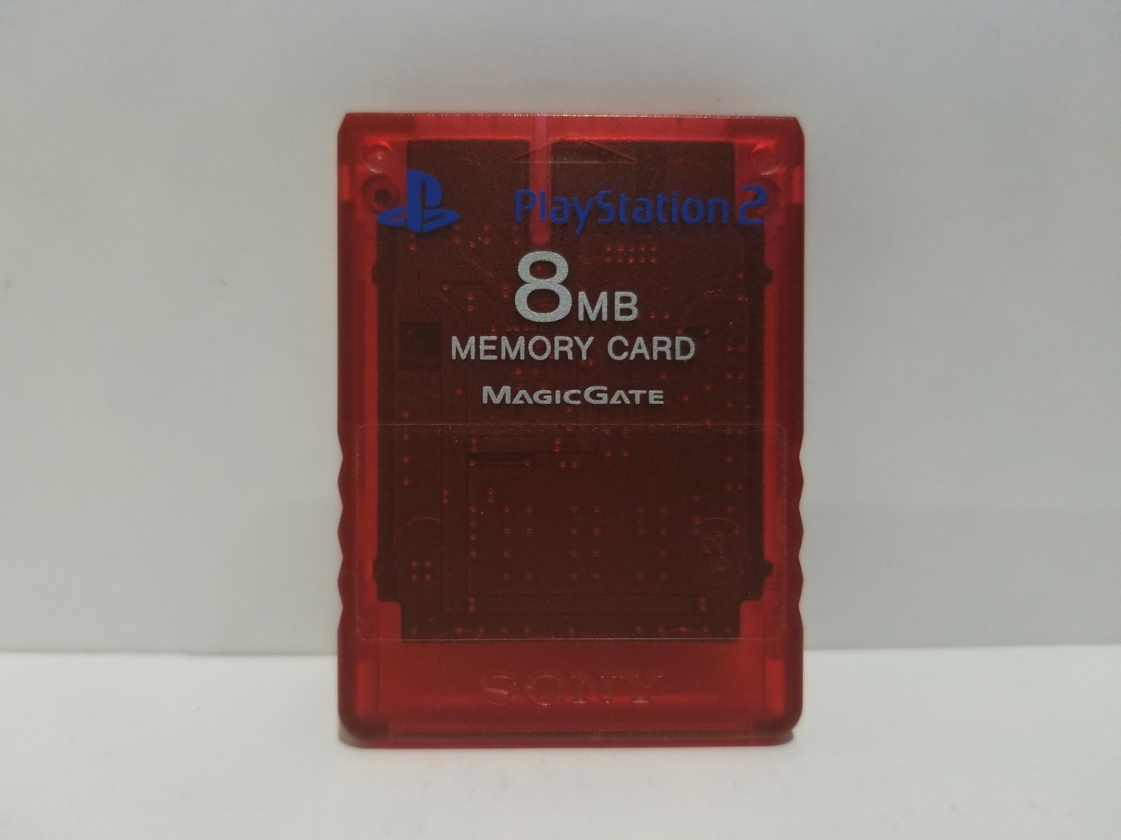 Sony Playstation 2 Clear Red & Black 8MB Memory Cards
