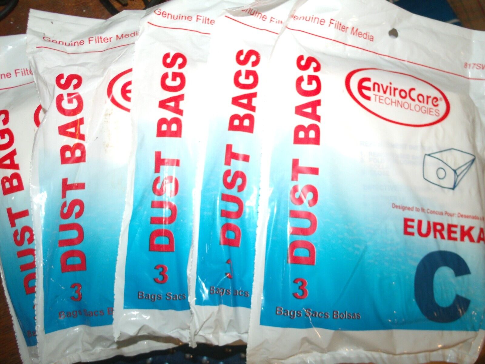 Eureka Vacuum Bags Style C Mighty Mite 9 Total Dust Bags Sweeper Bags