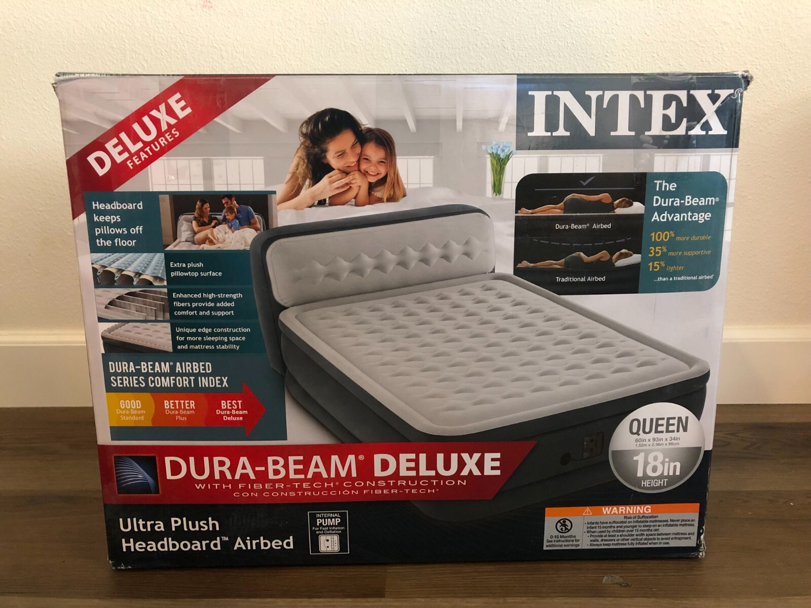 Intex Dura-Beam Ultra Plush Inflatable Pillow Top Air