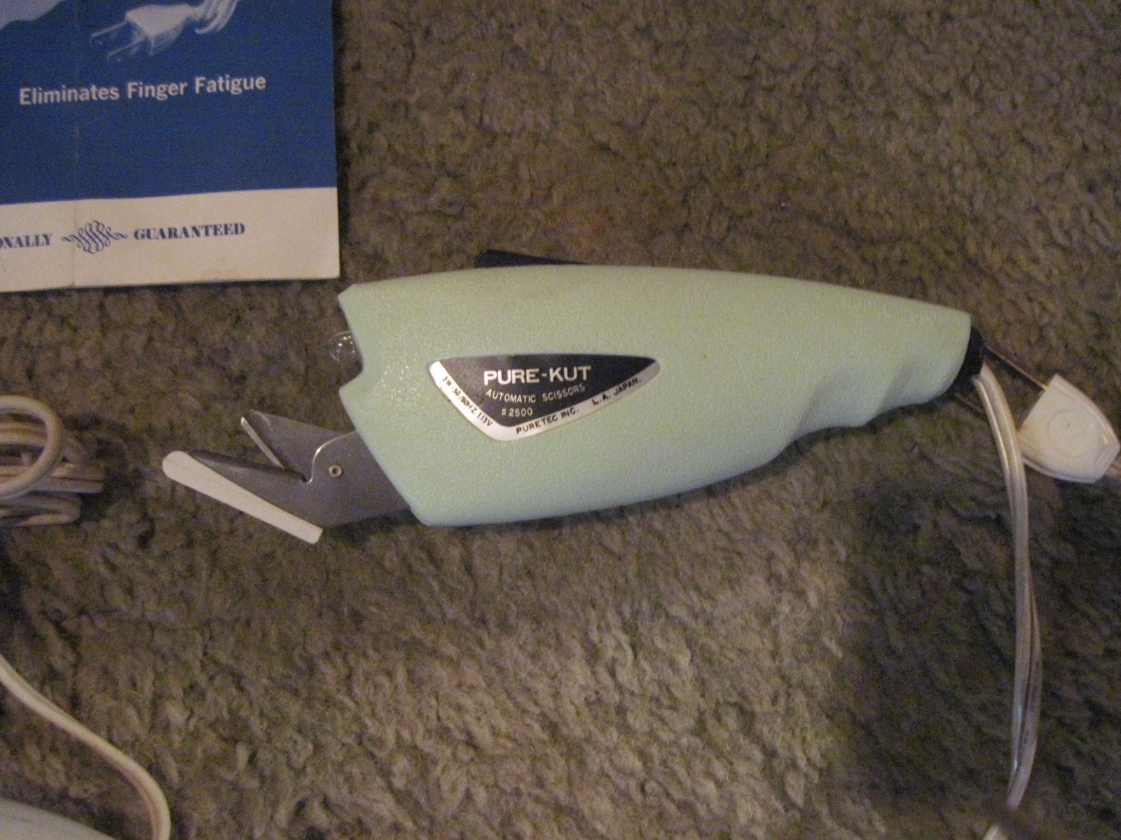 Two Pair of Vintage Electric Scissors: Pur-Kut & Scovil Dritz, Both Work Good