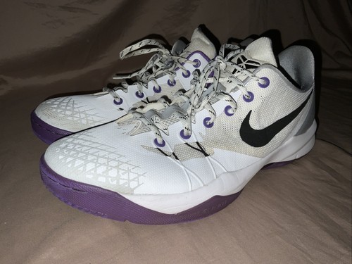 シューズ(男性用) Nike Kobe4 Nike Zoom Kobe 4 Inline 2008 Black White Purple Mens Size 8