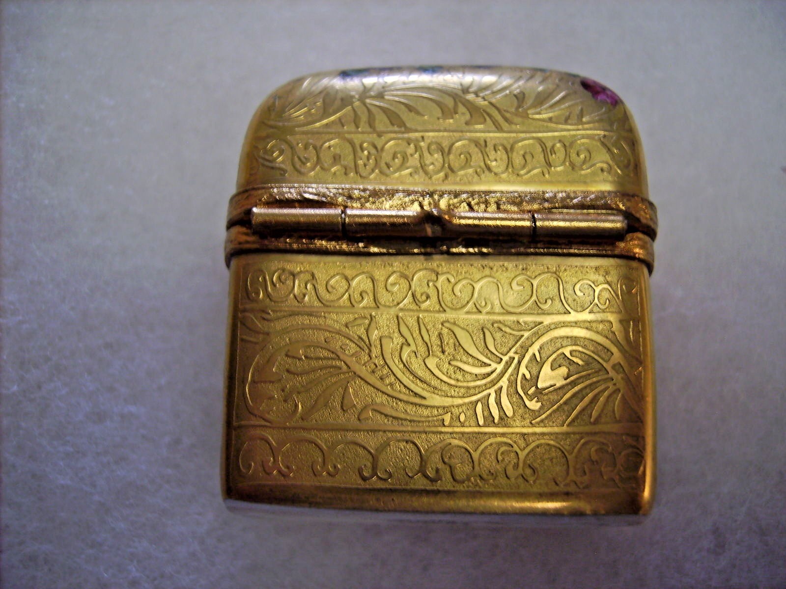 ANTIQUE APPRAISED LIMOGES PARFUM CASKET BOX 2/VIALS SIGNED/DATED/NUMBERED