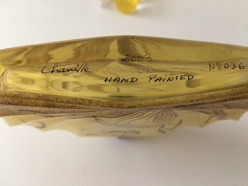 Rare French Hand Painted Signed Chanille Numbered 036 Perfume Bottle