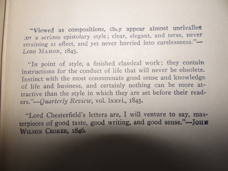 LETTERS SENTENCES & MAXIMS by Lord Chesterfield RED ...