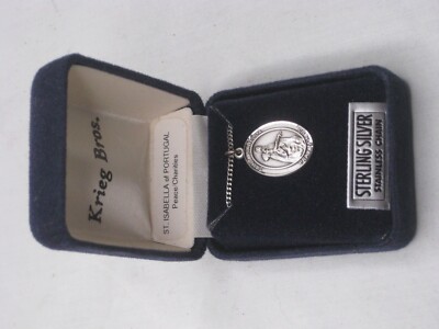 SAINT ISABELLA of Portugal Peace Charities Sterling Silver Bliss Medal jewelry
