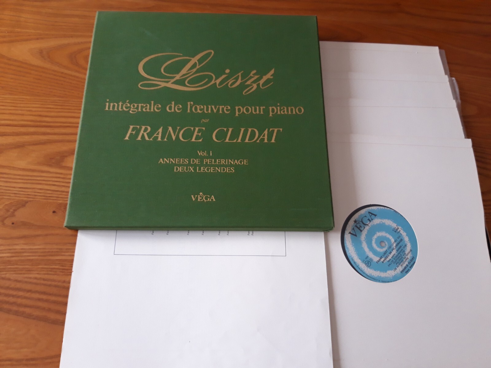 仏4discs LP Franz Liszt, France Clidat Integrale de L&amp;#039;Oeuvre Pour Piano Vol 5 8025 VEGA /01040 Franz Liszt, France Clidat – Integrale de L'Oeuvre Pour