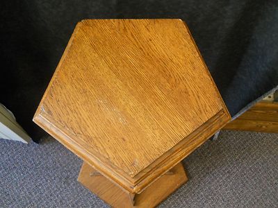 Fancy Oak Plant Pedestal